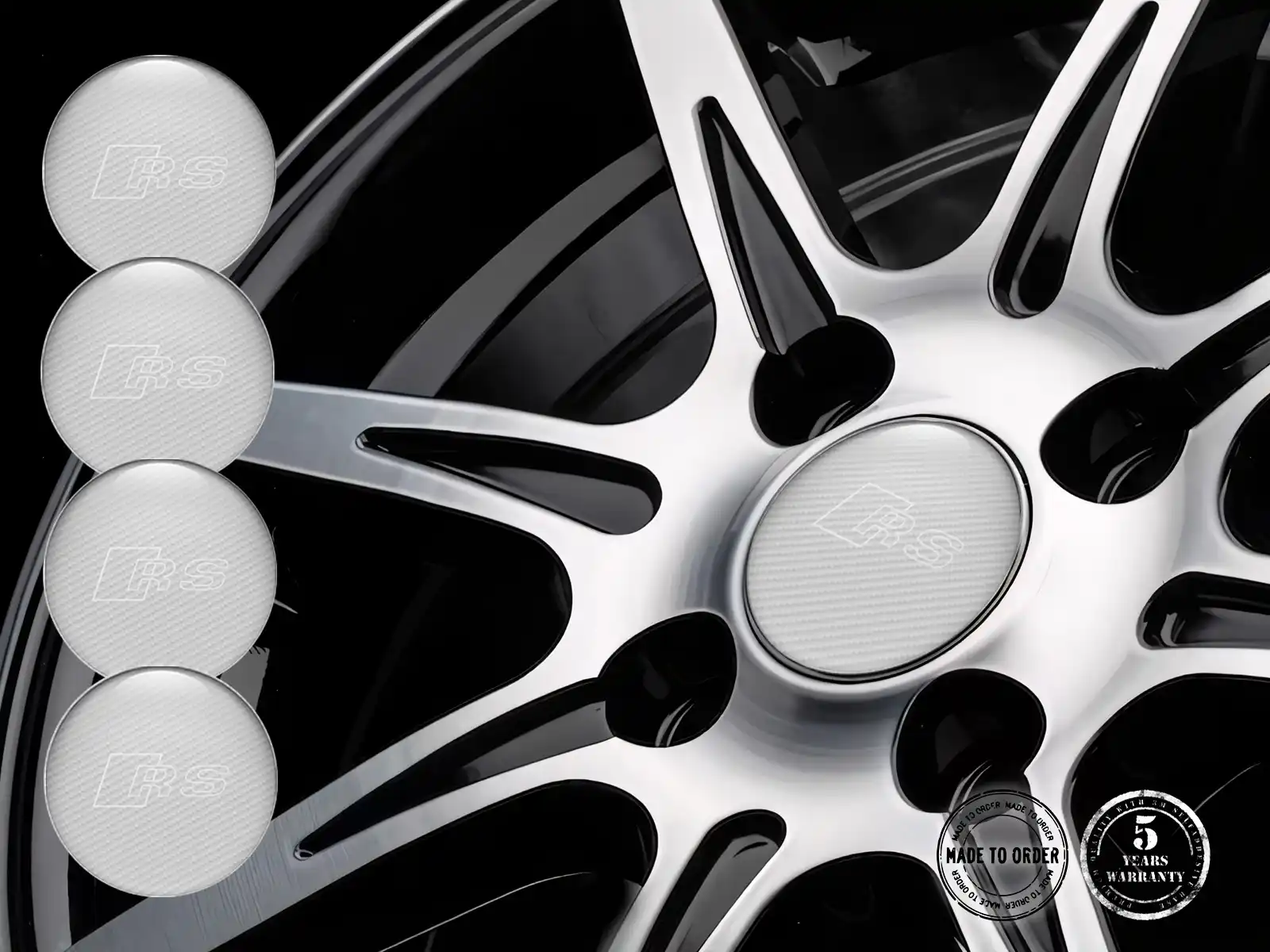 Audi Calcomanías de Rueda Autos Logos de Cúpula Bombada